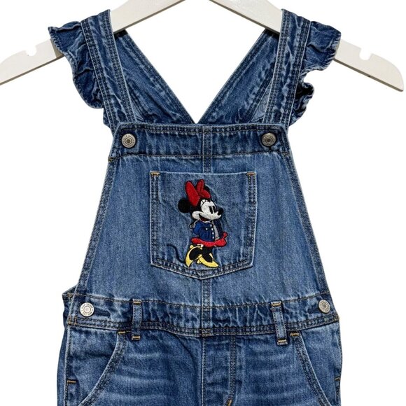 GAP Disney Girl’s Minnie Mouse Denim Overalls #780175 Toddler Child Size 5 - Picture 3 of 15
